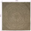  Területszőnyegek Természetes és Fekete 200 x 200 cm Juta