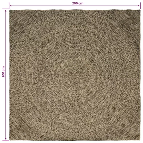  Területszőnyegek Természetes és Fekete 200 x 200 cm Juta