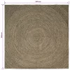  Területszőnyegek Természetes és Fekete 300 x 300 cm Juta