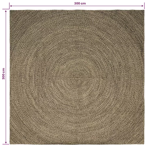  Területszőnyegek Természetes és Fekete 300 x 300 cm Juta