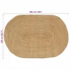  Szőnyeg Természetes és fekete 300 x 300 cm Juta