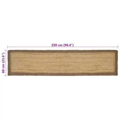  Területszőnyegek Természetes és szürke 60 x 250 cm Juta