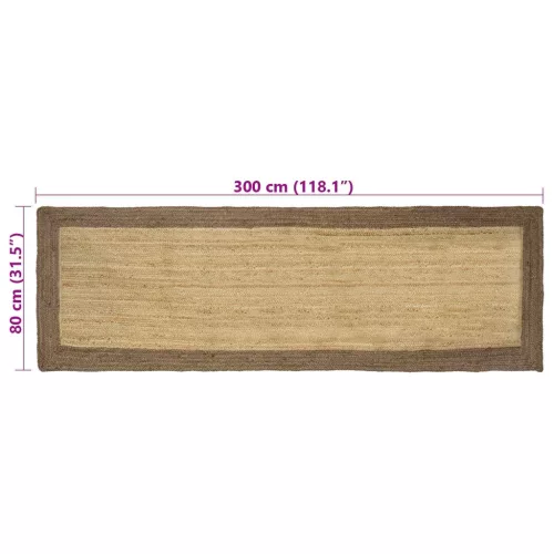  Területszőnyegek Természetes és szürke 80 x 300 cm Juta