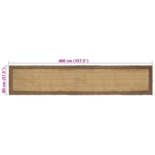  Területszőnyegek Természetes és szürke 80 x 400 cm Juta