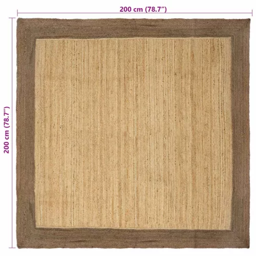  Területszőnyegek Természetes és szürke 200 x 200 cm Juta
