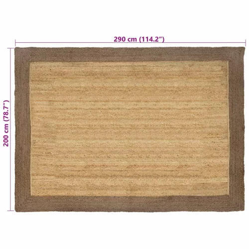  Területszőnyegek Természetes és szürke 200 x 290 cm Juta