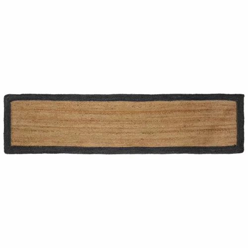  Területszőnyegek Természetes és Sötétszürke 60 x 200 cm Juta