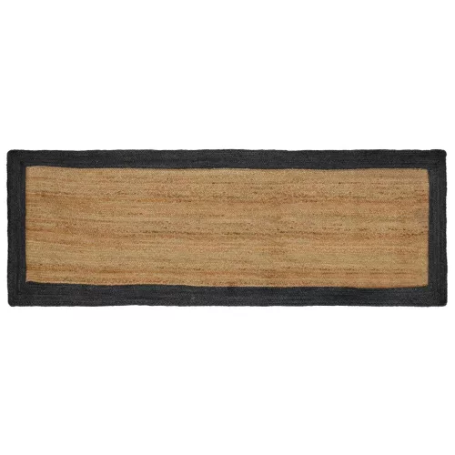  Területszőnyegek Természetes és Sötétszürke 80 x 200 cm Juta