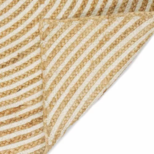  Szőnyeg Természetes és Fehér 80 x 400 cm Juta