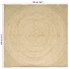  Szőnyeg Természetes és Fehér 200 x 200 cm Juta