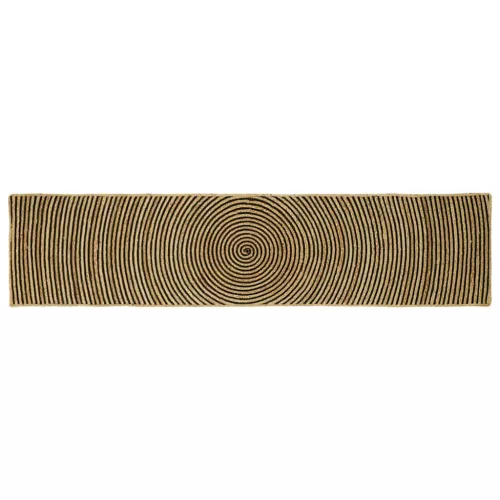 Szőnyeg Természetes és fekete 60 x 300 cm Juta