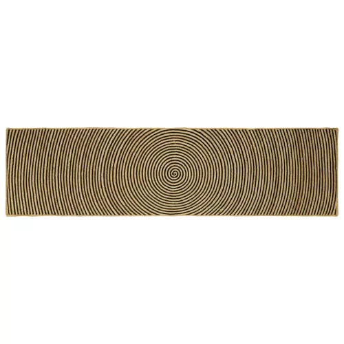  Szőnyeg Természetes és fekete 80 x 300 cm Juta