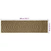  Szőnyeg Természetes és fekete 80 x 300 cm Juta