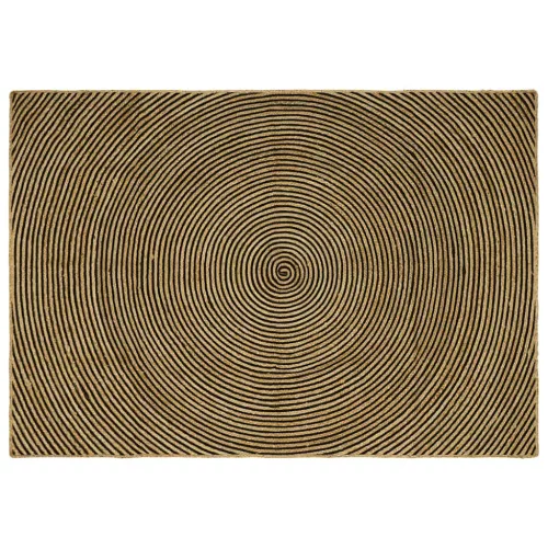  Szőnyeg Természetes és fekete 200 x 290 cm Juta