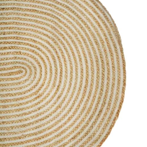  Szőnyeg Természetes és Fehér 122 x 183 cm Juta