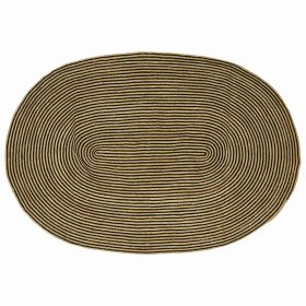  Szőnyeg Természetes és fekete 152 x 245 cm Juta