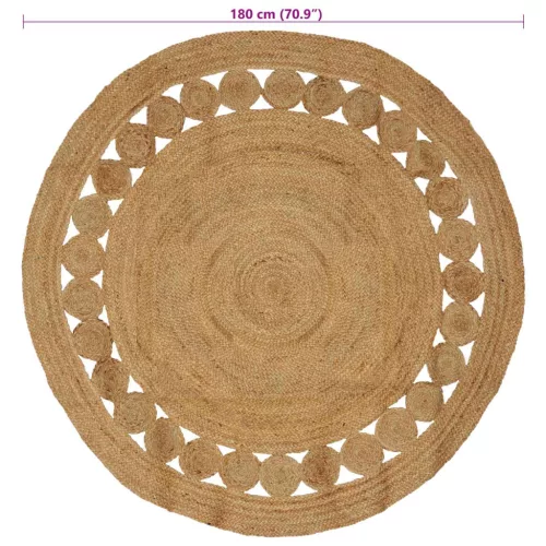  Szőnyeg Természetes Ø 180 cm Juta