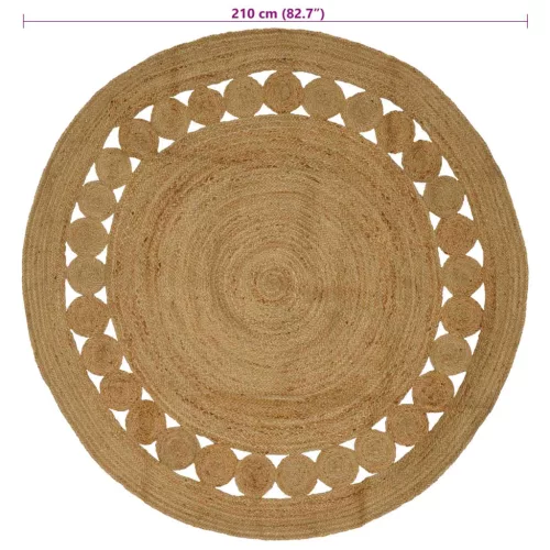  Szőnyeg Természetes Ø 210 cm Juta