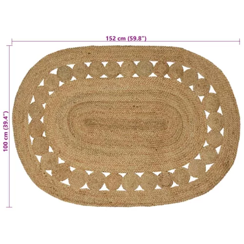  Szőnyeg Barna 100 x 152 cm Juta