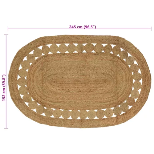  Szőnyeg Barna 152 x 245 cm Juta