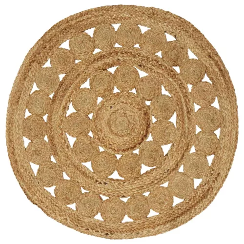  Szőnyeg Természetes Ø 90 cm Juta