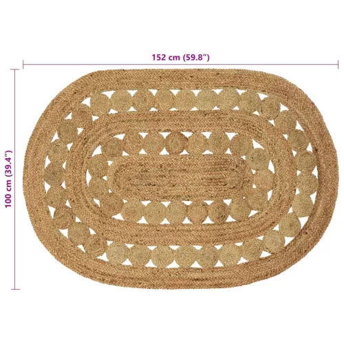  Szőnyeg Barna 100 x 152 cm Juta