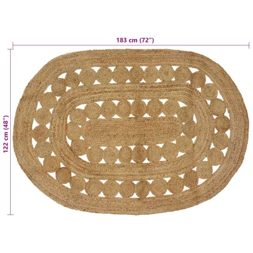  Szőnyeg Barna 122 x 183 cm Juta