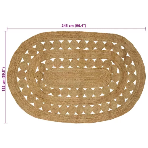  Szőnyeg Barna 152 x 245 cm Juta