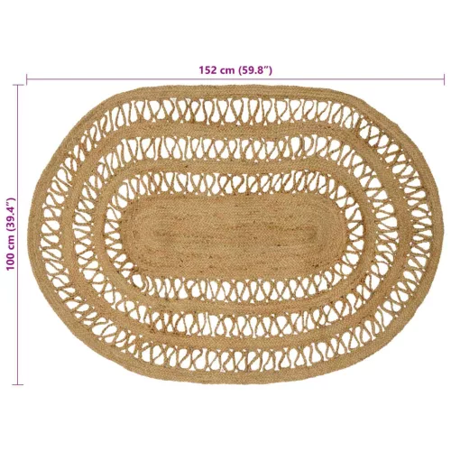  Szőnyeg Barna 100 x 152 cm Juta