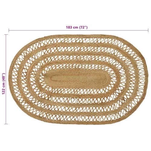  Szőnyeg Barna 122 x 183 cm Juta