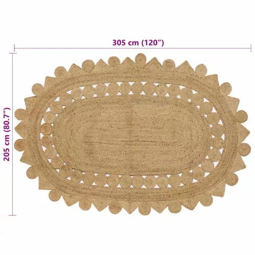  Szőnyeg Bézs 205 x 305 cm Juta