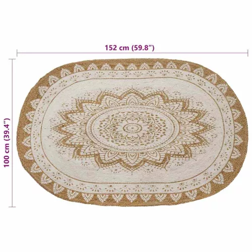  Szőnyeg Barna 100 x 152 cm Juta