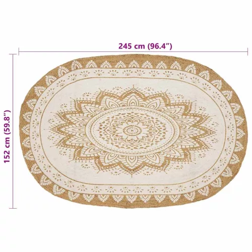  Szőnyeg Barna 152 x 245 cm Juta