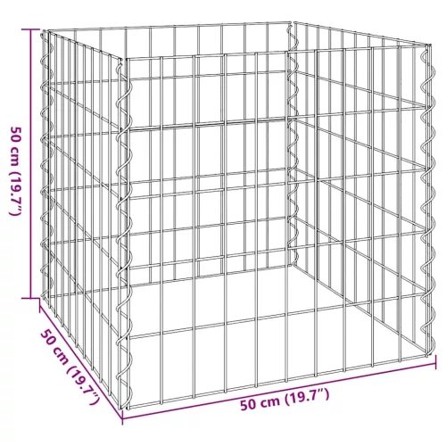  Négyzet alakú komposztáló 50 x 50 x 50 cm Vas