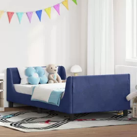  Gyerekágy kerettel Rendőrségi kék 90 x 200 cm Bársony