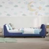  Gyerekágy kerettel Rendőrségi kék 90 x 200 cm Bársony