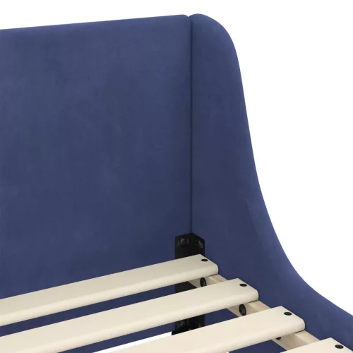  Gyerekágy kerettel Rendőrségi kék 90 x 200 cm Bársony