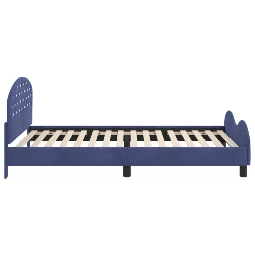  Gyerekágy kerettel Rendőrségi kék 90 x 190 cm Bársony