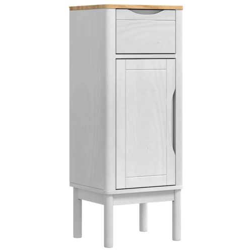  Fürdőszoba Székény fiókkal Fehér 35 x 30 x 85 cm Tömör fenyőfa