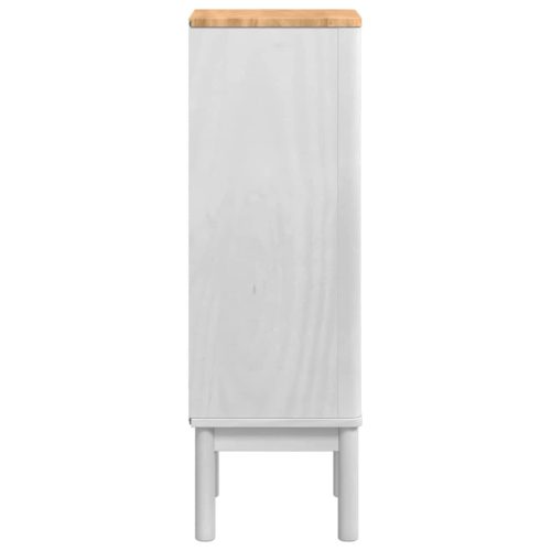  Fürdőszoba Székény fiókkal Fehér 35 x 30 x 85 cm Tömör fenyőfa