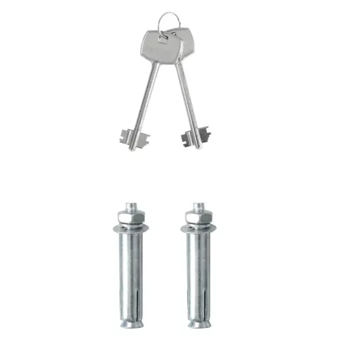  Páncélka Kulcsos Zárral Sötétszürke 17x23x17 cm Acél