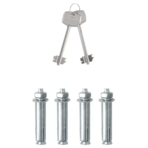  Biztonsági doboz Kulcsos záras Sötétszürke 20x31x20 cm Acél