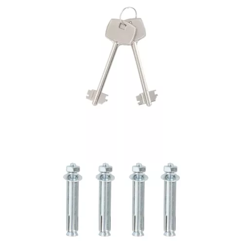  Biztonsági doboz kulcsos zárral sötét szürke 25x35x25 cm fém