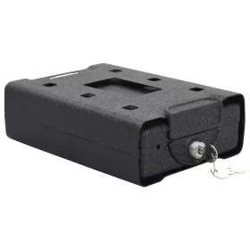    Biztonsági Széf Fekete Fém Kicsi Záras Széf Négyszögletes