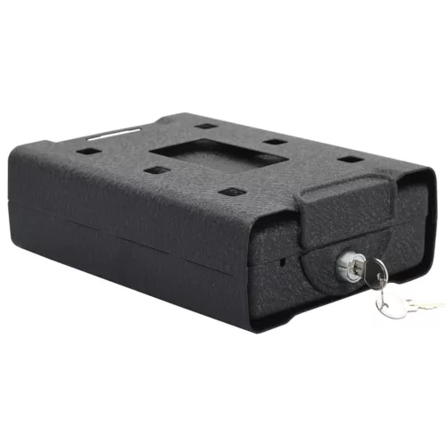  Biztonsági Széf Fekete Fém Kicsi Záras Széf Négyszögletes