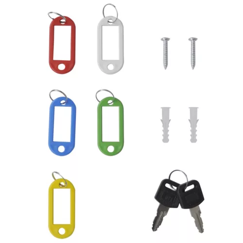  Kulcstartó Szekrény Krém Fém Közepes Zárak Kulcstartó Szekrény