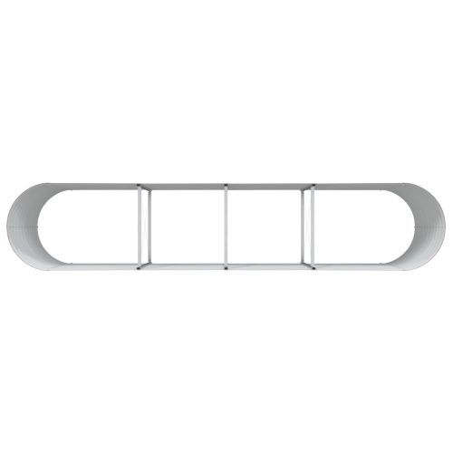  Kerti emelt ágyás Fa hatás Horganyzott acél 400 x 80 x 81 cm