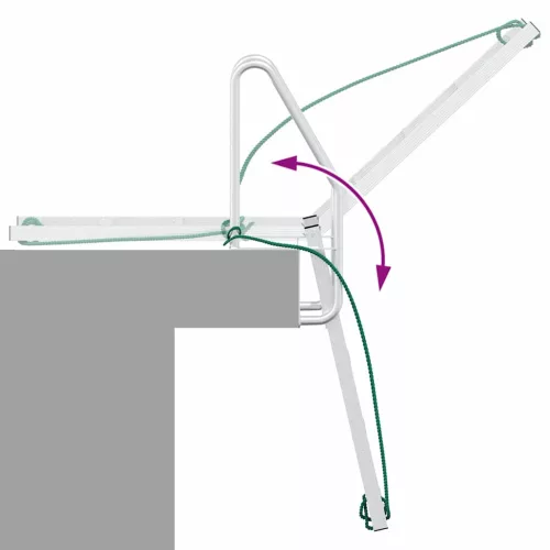  Dokklétra Egyéb Ezüst 58 x 77 x 166 cm Alumínium