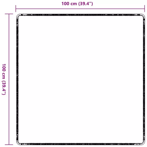  Szőnyeg futó Antracit 100 x 100 cm 100% Polipropilén