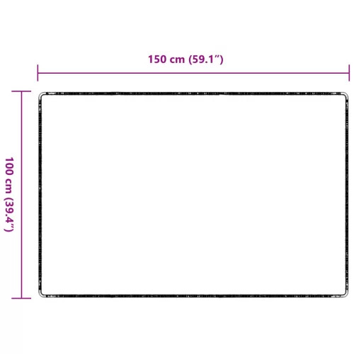  Szőnyeg futó Antracit 100 x 150 cm 100% Polipropilén